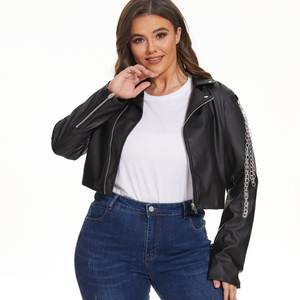 Venta al por mayor de chaquetas de bombardero de la motocicleta de cuero genuino de las mujeres impresas con estilo de alta calidad servicio OEM - Product Image 2