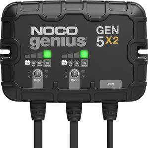 Caricabatterie Marino Impermeabile NOCOS <span class=keywords><strong>Genius</strong></span> GEN5X2 di Alta Qualità: 2 Banchi, 10A, 5A per Banco, 12V - Product Image 1