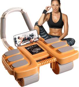 Factory Home Gym <span class=keywords><strong>Principiantes</strong></span> Smart Recoil Abdominal Trainer Roller Auto Return Ab Wheel Roller <span class=keywords><strong>con</strong></span> resorte de acero inoxidable - Product Image 5