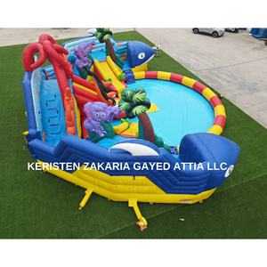 Commercial Grade PVC Material Inflatable Play Center Giant Cartoon Whale Theme Water <b>Trampoline</b> For Outdoor Entertainment - Product Image 4