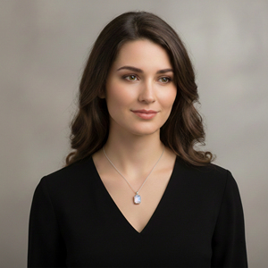 Pendentif en argent sterling plaqué argent avec bélière, forme octogonale, pierre de lune arc-en-ciel, cadeau mignon pour le mois de naissance de juin - Product Image 6