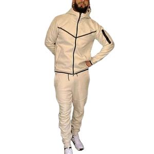 Custom High Quality <b>Black</b> Cotton 2 Two Piece Sweat Suit Tracksuit for <b>Men</b> <b>Hoodie</b> Sweatpants - Product Image 1