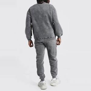 Survêtement brodé fabriqué au Pakistan, 100% coton, sweat-shirt à capuche et pantalon empilé, dernier design - Product Image 5
