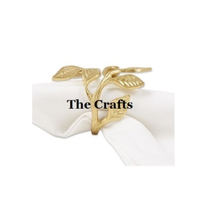 Bestest Design Soporte de anillo de tejido de aluminio Juego de 2 Soporte de anillo de servilleta de la mejor calidad para uso en fiestas de bodas - Product Image 1