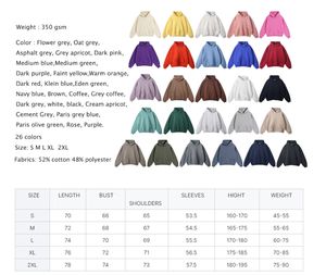 Sudadera con Capucha Lisa de 350 GSM, Algodón y Poliéster, Felpa Gruesa, Estilo Urbano, para Impresión o Bordado, Sin Cordones, Fabricante - Product Image 2