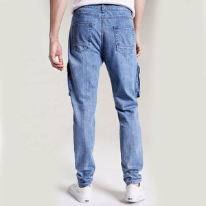 Nueva llegada de los pantalones vaqueros personalizados pantalones de carga de ajuste suelto bolsillos utilitarios Casual Streetwear pantalones de carga para los hombres - Product Image 4