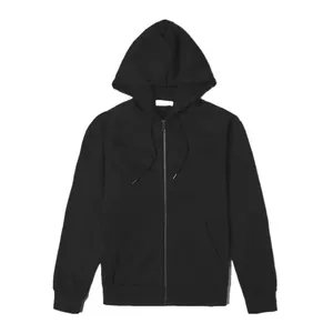 Popüler toplu tasarım Logo boş moda düz tam yüz Zip Hoodie erkekler özel erkekler Hoodie