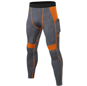 Comfortable And Breathable Men Compression Pants With Side Phone <b>Pocket</b> Men <b>Leggings</b> For Sports And Workout - Product Image 5
