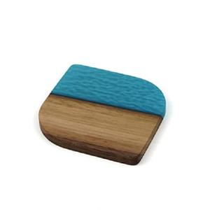 Posavasos decorativo de madera con epoxi para mesa de comedor, posavasos decorativo para servir té, 4 unidades - Product Image 4