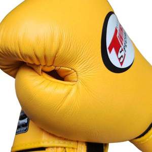 Broderie de logo personnalisée, design d'équipe, cuir de vache véritable professionnel, imperméable, réglable pour la fermeture, entraînement MMA - Product Image 6