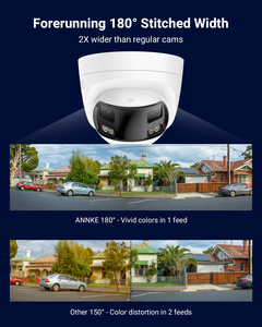 Annke fcd600 6MP ống kính kép 180 độ toàn cảnh tháp pháo ai PoE ip <span class=keywords><strong>camera</strong></span> hai chiều âm thanh thông minh lai ánh sáng IP67 mạng Máy ảnh - Product Image 2