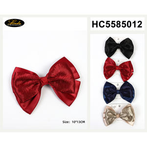 Linda Fashion - Pinza para el pelo con lazo rojo, accesorios para el cabello de plástico, estilo informal elegante para mujeres y niñas, tamaño 10x13cm - Product Image 3