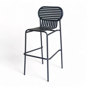 Taburete de Bar Estilo Industrial GBSK012 con Estructura de Hierro Ranurada y Recubrimiento en Polvo, Diseño Simple para Comedor o Club - Product Image 1