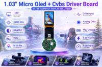شاشة TDO SeeYA 0.49/1.03 ميكرو OLED بدقة 1920×1080 وتردد 90 هرتز وسطوع 1800 شمعة مع لوحة تحكم CVBS لمنظار الرؤية الليلية الحراري