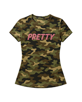 T-shirt Écologique pour Femme, Rose et Vert, Motif Diamants, Style Décontracté et Élégant, pour Sororité Grecque et Fraternité Universitaire, Collection Été 'Pretty Girl'