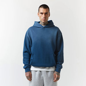 Sudadera con Capucha Extra Grande para Hombre, 100% Algodón Felpa, Color Sólido, Casual, con Bolsillo, para Otoño - Product Image 2