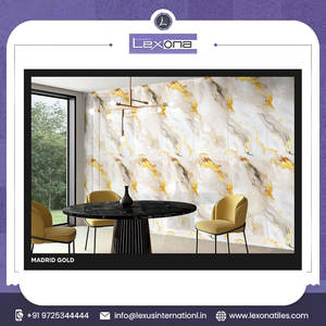 Azulejos vitrificados Golden Vein Pisos decorativos de diseño moderno para pisos interiores Medidas de 600 mm X 1200 mm Ladrillo refractario de 5mm - Product Image 3