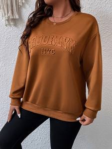 Sweats en relief pour femmes Sweats de haute qualité Vente en gros Pull personnalisé Sweatshirts pour femmes Logo personnalisé imprimé - Product Image 3