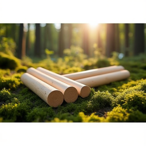Lot de 100 tiges rondes en bois de hêtre de 1 m de long et 8 mm de diamètre, outils et fournitures d'artisanat - Product Image 3