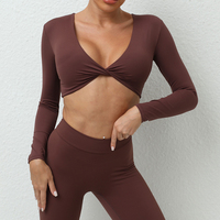 PASUXI Groothandel Vochtregulerende Nude Yoga Langarm T-shirt Dames Fitness Activewear Workout Top Dames Gym Yoga Kleding