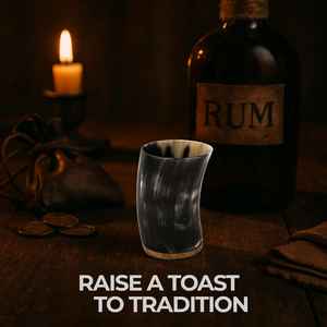 Jarra de cerveza Medieval auténtica de 24oz, taza de cuerno vikingo para beber, taza clásica de Navidad pulida Jarl/Stein - Product Image 3