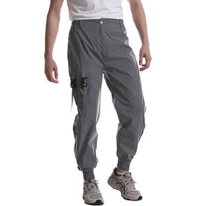 Pantalons de travail décontractés pour hommes Pantalons d'affaires taille haute de couleur unie légers pour le bureau - Product Image 1