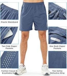 กางเกงขาสั้นเทนนิสลายสีทึบสำหรับผู้ชายชุดออกกำลังกายกางเกงวิ่งเล่นกีฬากางเกงวิ่งเล่นฟิตเนสกางเกงเทนนิส - Product Image 6