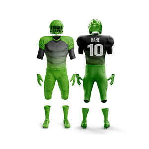 Maillots de football américain personnalisés pour adultes, haute qualité, manches courtes, imprimés, respirants, anti-humidité, ensemble - Product Image 1