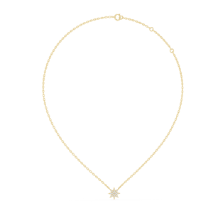 Juego de Colgantes Minimalistas en Forma de Estrella, Oro Amarillo de 18 Quilates, Diamante Cultivado en Laboratorio con Corte Brillante, Chapado en Rodio, Certificado IGI, San Valentín - Product Image 3