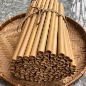 Safimex Eco Friendly <b>Bamboo</b> Drinking <b>Straws</b> Natural Wooden Reusable SFM-BS0001 15-25cm for Party Travel Beverage Service - Product Image 2