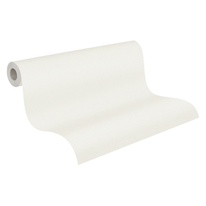 Fabriqué en Allemagne-Rouleaux de papier peint couleur unie blanc-Vinyle non tissé-Papier peint Décoration de la maison-10,05x0,53 m - Product Image 1