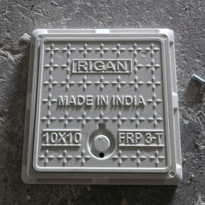 Couvercle de manhole carré en composite FRP de qualité supérieure, taille 24x24, couleur noire, haute résistance, anticorrosion, écologique, municipal - Product Image 1