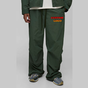 High Quality <b>100</b>% <b>Nylon</b> Customized Baggy Light Weight Breathable custom DTF printed logo streetwear custom washed men's pants - Product Image 4