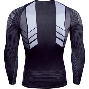 Rash guard OEM Hommes Sublimation Imprimé Spandex Rash Guard Gym Premium qualité Rash guard - Product Image 4