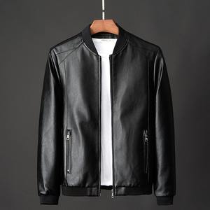 Veste de motard classique pour garçons, blazer ajusté pour hommes, blazer masculino avec des designs tendance, veste en simili cuir PU pour hommes - Product Image 3