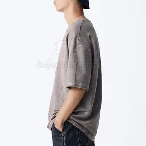 Prix de gros T-shirt pour homme sur mesure fabriqué au Pakistan T-shirt délavé de qualité supérieure pour homme - Product Image 5