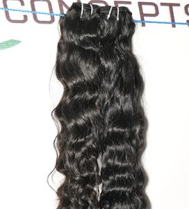 Venta al por mayor 100% Extensiones de cabello humano indio Virgen sin procesar Paquetes sueltos de ondas profundas en color negro de Natural Vendedor - Product Image 1