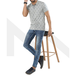 T-shirt décontracté à col rabattu de golf pour hommes de meilleure qualité Design personnalisé 100% coton imprimé solide à manches courtes - Product Image 3