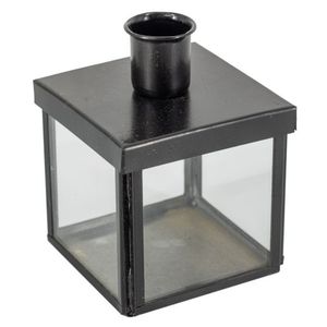 Bougeoir hexagonal en métal de style nordique - Bougeoir géométrique en fer noir mat pour la décoration moderne de la maison et de la table - Product Image 5