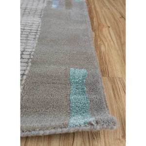 Linear Abstract Pattern Beige & <b>Brown</b> Hand Tufted <b>Wool</b> & Viscose Rug for Home Use-Top-197 - Product Image 4