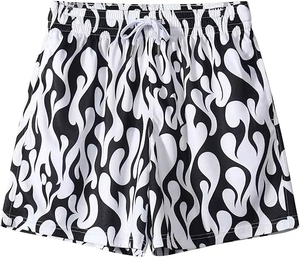 Pantalones de chándal informales de verano para hombre, pantalones cortos con estampado de flocado en 3D, ropa de calle con cordón, pantalones cortos de lana para hombre - Product Image 6