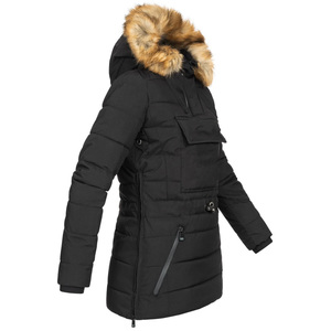 เสื้อแจ็คเก็ตพาร์กาสำหรับผู้หญิง ดีไซน์หรูหรา นุ่มสบาย ระบายอากาศได้ดี มีฮู้ดขนสัตว์ ให้ความอบอุ่น กันลม กันหนาว ทันสมัย - Product Image 5