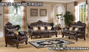 Antique Walnut Finish Carving 5 Seater <b>Sofa</b> <b>Set</b> Traditional Teak Wood <b>Sofa</b> <b>Set</b> with Hand Carving Indian <b>Sofa</b> <b>Set</b> for Living Room - Product Image 2