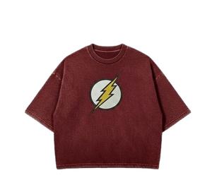 Camisetas de hombre 2026 personalizadas de estilo urbano, desgastadas, extragrandes, de peso pesado, estilo gótico, de seda, 100% algodón, de alta calidad, corte holgado. - Product Image 3