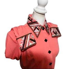 Designer Western Horse Show Shirt Combo avec pantalon assorti Durable et sain à un prix raisonnable - Product Image 4