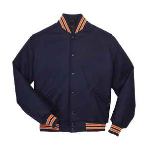 Precio de fábrica, venta al por mayor, chaqueta universitaria personalizada para hombre, chaquetas con letras de tela satinada para hombre - Product Image 1