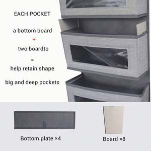 Organisateur de sac à main suspendu à 6 poches, très vendu, pour placard, sac de rangement transparent, organisateur de sac à main double face - Product Image 5