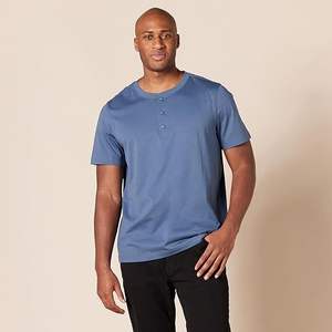 Camiseta de Punto Casual para Hombre de Alta Calidad, 65% Algodón, 35% Poliéster, Secado Rápido, Diseño Sólido, Logotipo Estampado en la Parte Delantera, 280g Jersey - Product Image 2