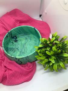 Bol de service à salade en résine classique, écologique, fait main, taille personnalisée, non revêtu, élégant pour les fêtes et la maison - Product Image 6