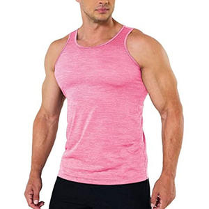Men's <b>Workout</b> <b>Tank</b> <b>Top</b> Size XL Casual Athletic Seamless Gym O-Neck Badge Decoration Mesh Fabric Breathable Knitted Summer - Product Image 4